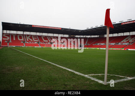 Stoke on Trent, UK. 19th Jan 2019. General view inside the Bet365 stadium prior to kick off. EFL Skybet championship match, Stoke City v Leeds United at the Bet365 stadium in Stoke on Trent on Saturday 19th January 2019.  this image may only be used for Editorial purposes. Editorial use only, license required for commercial use. No use in betting, games or a single club/league/player publications. pic by Steffan Bowen/Andrew Orchard sports photography/Alamy Live news Stock Photo
