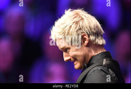 London, UK. 19th Jan, 2019. Dafabet Masters Snooker, semi finals; Judd Trump versus Neil Robertson; Neil Robertson in the 9th frame Credit: Action Plus Sports/Alamy Live News Stock Photo