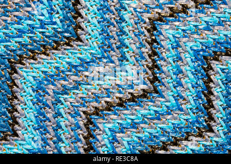 Abstract multicolored zig zag material background Stock Photo