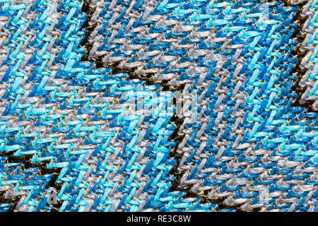 Abstract multicolored zig zag material background Stock Photo