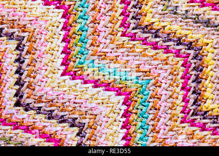 Abstract multicolored zig zag material background Stock Photo