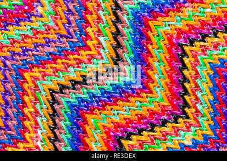 Abstract multicolored zig zag material background Stock Photo