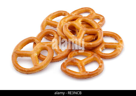 Pretzel crackers isolated on white background Stock Photo