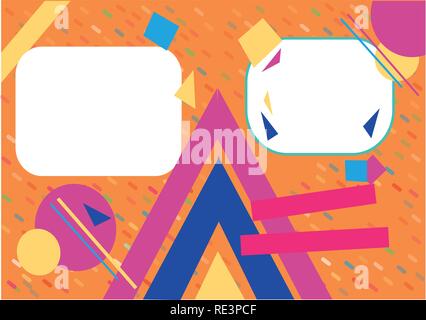 Modern style abstraction with composition made of various rounded shapes in color. Vector illustration. Stock Vector