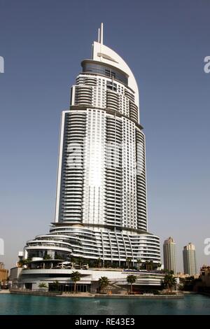 Luxury hotel The Address, part of Downtown Dubai, United Arab Emirates, Middle East Stock Photo