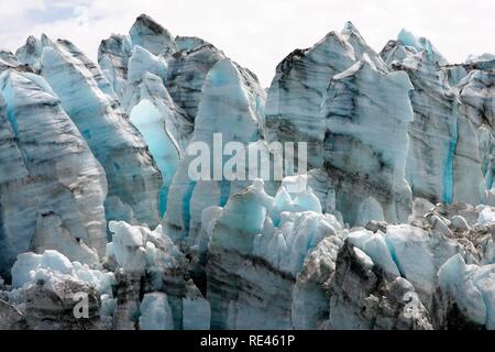 Glacial ice, Johns Hopkins Glacier in Glacier Bay National Park, Alaska, USA Stock Photo