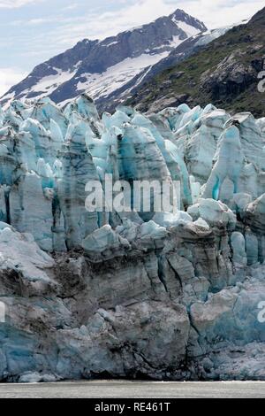 Glacial ice, Johns Hopkins Glacier in Glacier Bay National Park, Alaska, USA Stock Photo