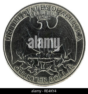 United States Coin. Quarter Dollar 1985 P. Reverse. Stock Photo