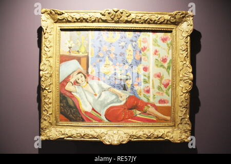 Odalisque with Red Trousers, Around 1924-1925, Henri Matisse (1869-1954), oil on canvas,  Musée d’Orsay, CCBB, São Paulo, Brazil Stock Photo