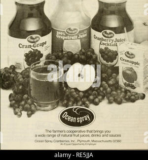 . Cranberries; : the national cranberry magazine. Cranberries. Take Good Care of Yourself Have an Ocean Spray!. The farmer's cooperative that brings you a wide range of natural fruit juices, drinks and sauces Ocean Spray Cranberries, Inc., Plymouth, Massachusetts 02360 An Equal Opportunity Employer. Please note that these images are extracted from scanned page images that may have been digitally enhanced for readability - coloration and appearance of these illustrations may not perfectly resemble the original work.. Portland, CT [etc. ] : Taylor Pub. Co. [etc. ] Stock Photo