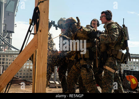 Entrance into Marine Corps Logistics Base where sections of MCS arrived by rail for pickup and