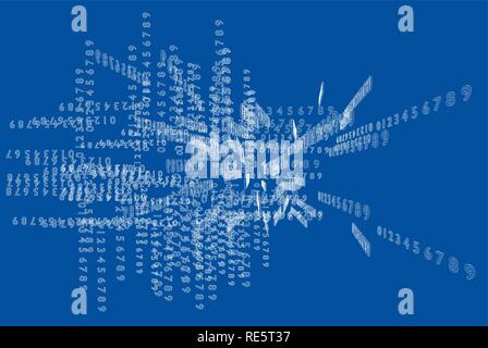 Abstract background consisting of numbers Stock Vector