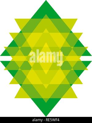 Triangle shape abstract intersection logo. Stock Vector