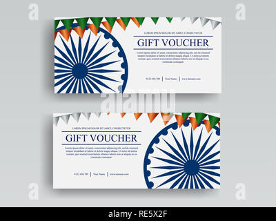 Illustration of Happy Indian Republic day celebration poster or banner background, india flag, 26 january, independence day Stock Photo