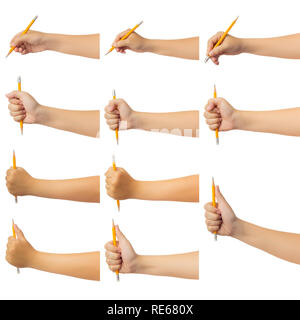 Set Of Human Hand In Reach Out One S Hand And Showing 5 Fingers Gesture Isolate On White Background With Clipping Path Low Contrast For Retouch Or Gr Stock Photo Alamy