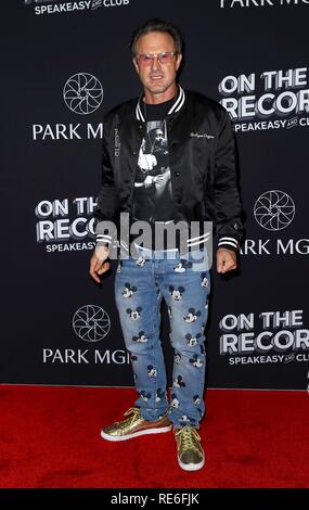 Las Vegas, NV, USA. 19th Jan, 2019. David Arquette at arrivals for On The Record Speakeasy and Club Grand Opening, Park MGM Las Vegas, Las Vegas, NV January 19, 2019. Credit: MORA/Everett Collection/Alamy Live News Stock Photo