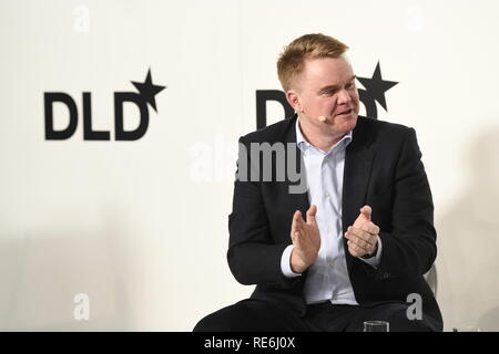 Martin Weiss (Hubert Burda Media Holding) speaks at the DLD Munich Conference 2019, Europe’s big innovation conference, Museum Stage, Munich, January 20, 2019 Foto: Andreas Gebert/picture alliance | Verwendung weltweit Stock Photo