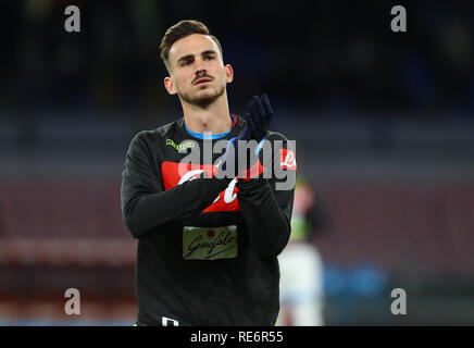 Naples, Italy. 20th Jan, 2019. Serie A football, Napoli versus Lazio; Fabian Ruiz of Napoli during warm up Credit: Action Plus Sports/Alamy Live News Stock Photo