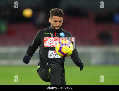 Naples, Italy. 20th Jan, 2019. Serie A football, Napoli versus Lazio; Dries Mertens of Napoli during warm up Credit: Action Plus Sports/Alamy Live News Stock Photo