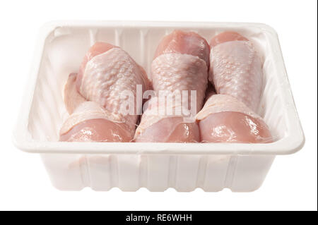 raw chicken legs isolated on white background Stock Photo