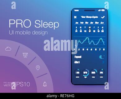 Vector Health And Fitness Smart Phone Application Stock Vector