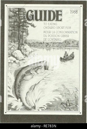 . Cottage country : an environmental manual for cottagers. Cottages; Vacation homes; Environmental protection; Pollution. CHAPTER VI Which Sport Fish to Eat? Fish in many parts i)t the world have been affected by industrial or natural contaminants. In Ontario, the metal mercur) has been tlie principal trace contaminant aftecting fish. The gov- ernment's continuous testing program has also detected such compounds as polychlorinated biphenyls (PCBs), mirex and DDT in some fish from some water bodies. We're all con- cerned about tliis because prolonged consumption of contaminated fish could lead  Stock Photo