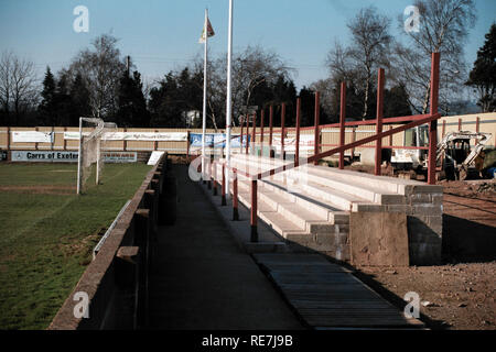 Tiverton Town FC Football Ground, Ladysmead, Tiverton, Devon, pictured on 22nd March 1995 Stock Photo
