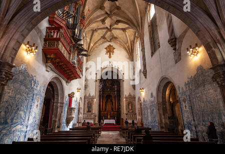 Interior of the Monastery of Santa Cruz Coimbra Portugal Stock