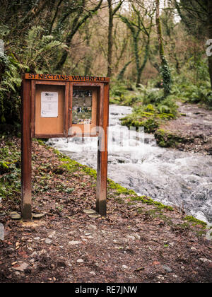 St Nectans Glen, Cornwall UK. Stock Photo