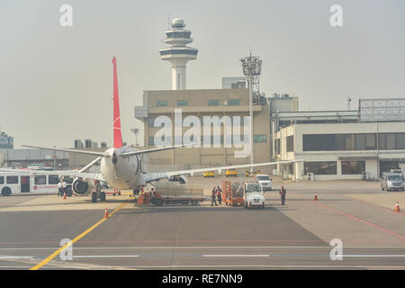 SEOUL, SOUTH KOREA - CIRCA MAY, 2017: Gimpo Airport at daytime. Gimpo International Airport is located in the far western end of Seoul. Stock Photo