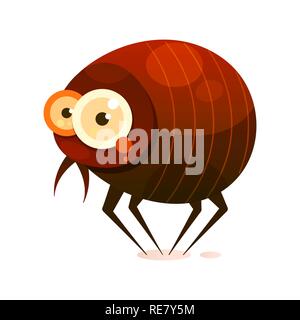 Fleas-insect Pests, Leading A Parasitic Lifestyle, Vector Illustration On A White Background. Logotype Stock Vector