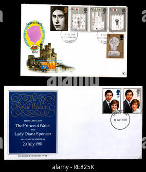 UK first day cover. Stock Photo