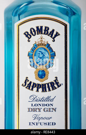 Bombay Sapphire dry gin Stock Photo