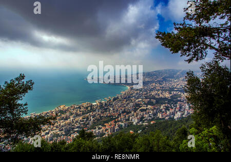 Jounieh from above Stock Photo