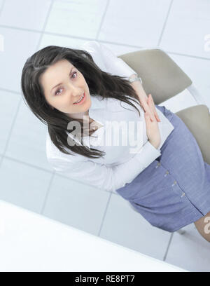 confident business woman on work place in office Stock Photo