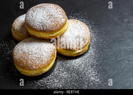 Berliner Doughnuts European donuts tradicional bakery for fasching carneval time in Europe Stock Photo