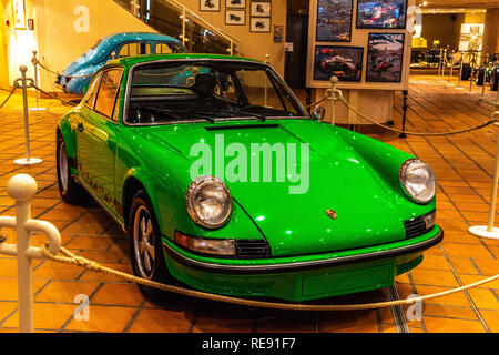 FONTVIEILLE, MONACO - JUN 2017: green PORSCHE 911 CLASSIC 1963 in Monaco Top Cars Collection Museum. Stock Photo