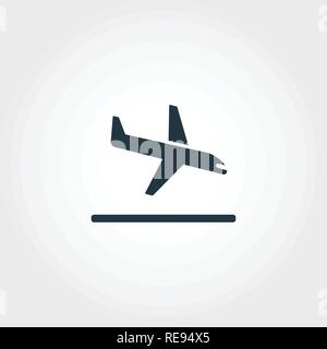 Landing creative icon. Simple element illustration. Landing concept symbol design from airport collection. Can be used for web, mobile and print. web  Stock Vector