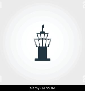 Airport Tower creative icon. Simple element illustration. Airport Tower concept symbol design from airport collection. Can be used for web, mobile and Stock Vector