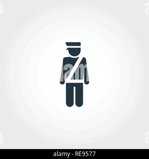 Border creative icon. Simple element illustration. Border concept symbol design from airport collection. Can be used for web, mobile and print. web de Stock Vector