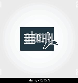 Arrival Board creative icon. Simple element illustration. Arrival Board concept symbol design from airport collection. Perfect for web design, apps, software, print. Stock Vector
