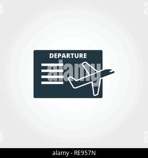 Departure Board creative icon. Simple element illustration. Departure Board concept symbol design from airport collection. Perfect for web design, apps, software, print. Stock Vector