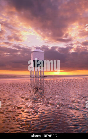 Lower Lighthouse, Burnham on Sea, Somerset, England Stock Photo