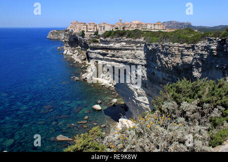 Impressive Bonifacio Strait Nature Reserve in Corsica, France Stock Photo