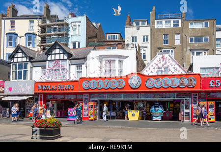 Silver Dollar amusement arcade Foreshore Road, Scarborough, North Yorkshire, England, United Kingdom Stock Photo