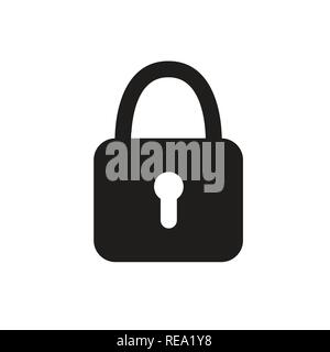 Lock vector icon on white isolated background. Stock Vector