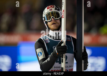 Zakopane, Poland. 20th Jan, 2019. A ski jumper, Robert Johansson, seen in action during the Team individual competition for FIS Ski Jumping World Cup in Zakopane, Poland. Credit: Diogo Baptista/SOPA Images/ZUMA Wire/Alamy Live News Stock Photo