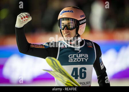 Zakopane, Poland. 20th Jan, 2019. A ski jumper, Stefan Kraft, seen in action during the Team individual competition for FIS Ski Jumping World Cup in Zakopane, Poland. Credit: Diogo Baptista/SOPA Images/ZUMA Wire/Alamy Live News Stock Photo