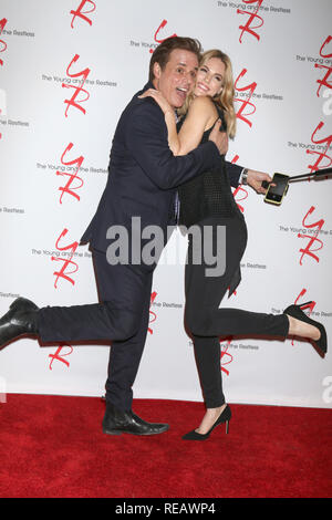 January 17, 2019 - Los Angeles, CA, USA - LOS ANGELES - JAN 17:  Christian LeBlanc, Kelly Kruger at the Young and the Restless Celebrates 30 Years at #1 at the CBS Television CIty on January 17, 2019 in Los Angeles, CA (Credit Image: © Kay Blake/ZUMA Wire) Stock Photo