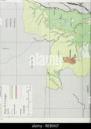 . The Conservation Atlas of Tropical Forests: Africa. Congo. Please note that these images are extracted from scanned page images that may have been digitally enhanced for readability - coloration and appearance of these illustrations may not perfectly resemble the original work.. Sayer, J. A. , Harcourt, C. S. , Collins, N. M.. IUCN Stock Photo